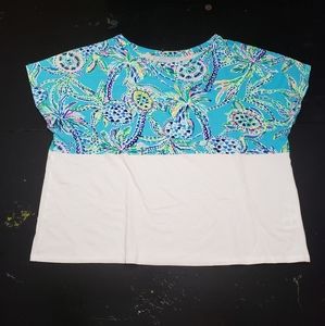 Lilly Pulitzer Finn crop top turle szn